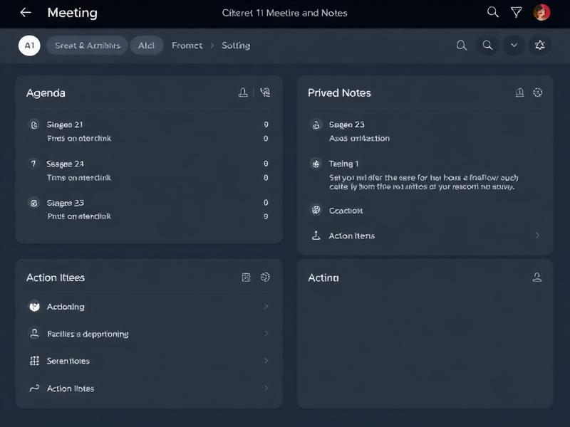Meeting Agenda and Notes Interface