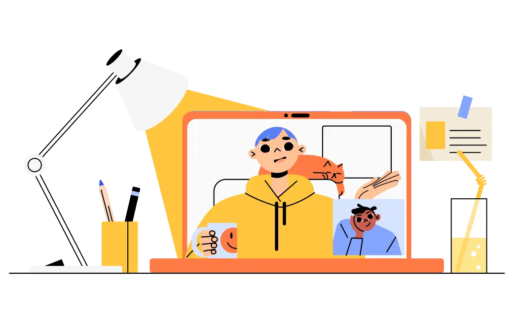 Remote work illustration
